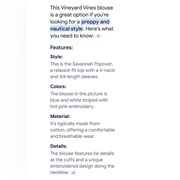 VINEYARD VINES SAVANNA TOP   NWT - Picture 8 of 9